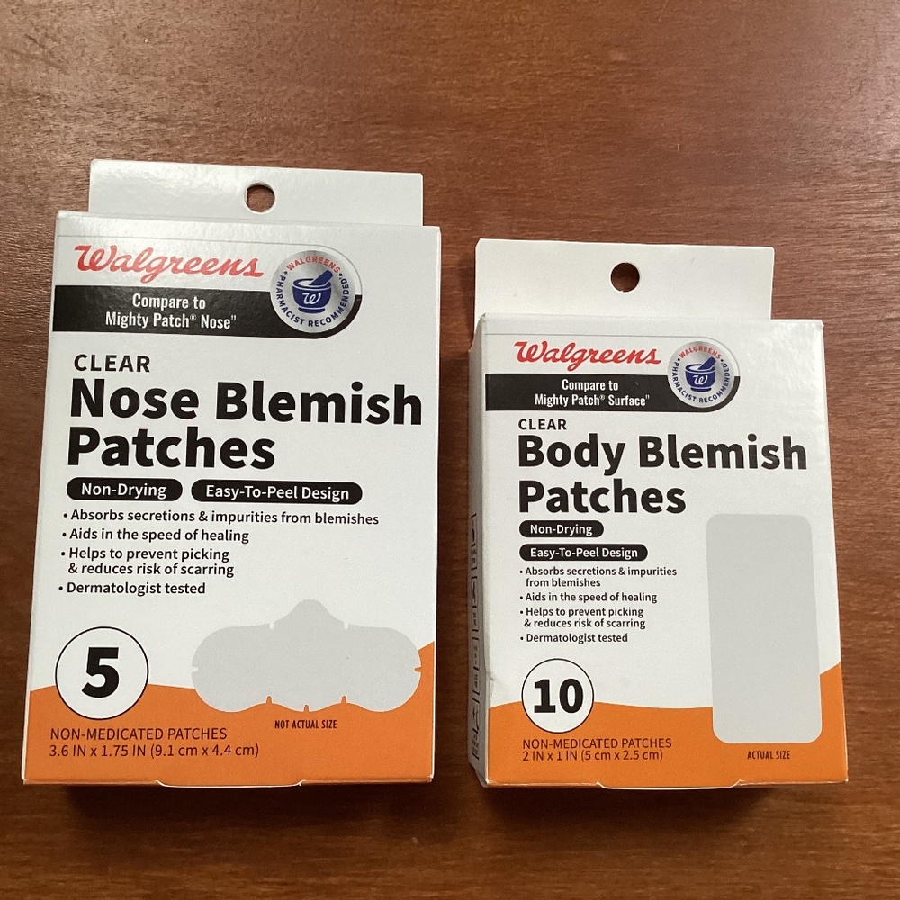 Walgreens Clear Nose and Body Blemish Patches Bundle of 2 Boxes NEW